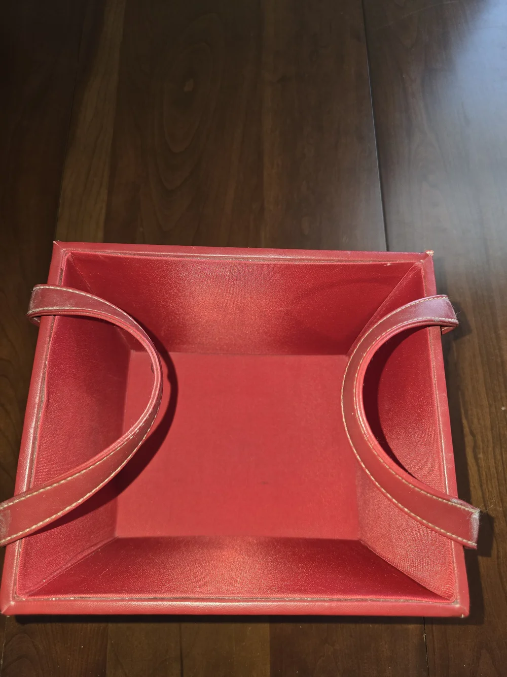 Striped Red Accent Storage Tote-Home Storage & Organization, Excellent Condition